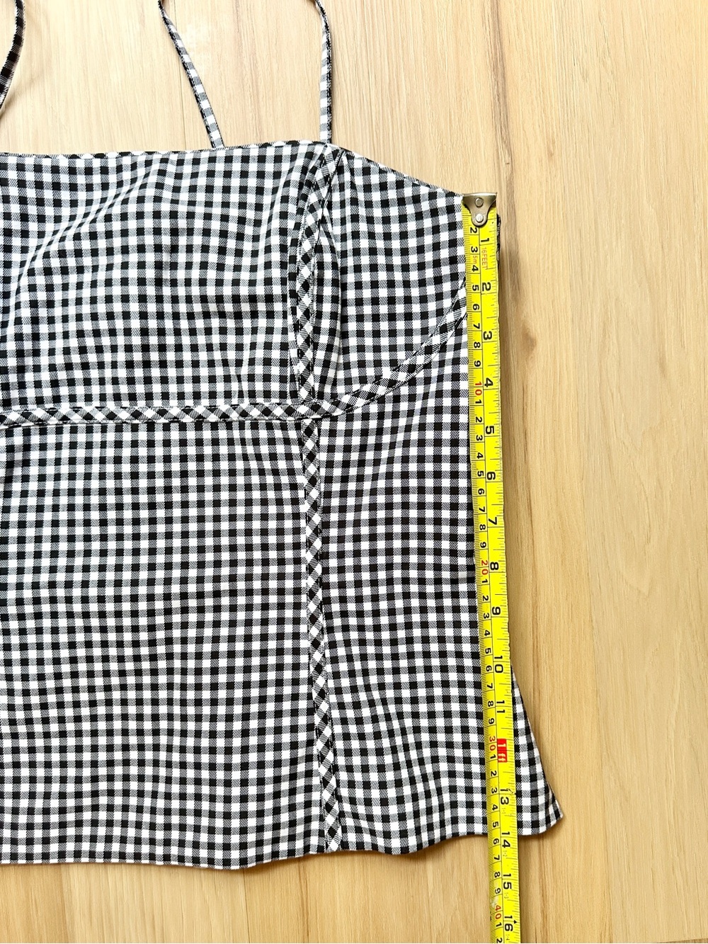 White House Black Market 10 Gingham Corset Top Bustier Bodice Removable Strap - Picture 5 of 8